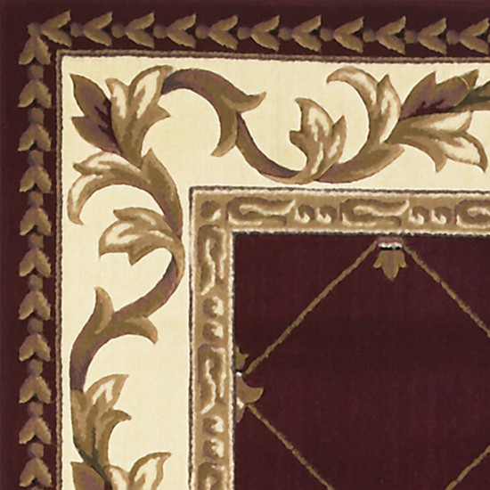 Corinthian Red Fleur-De-Lis 5'3" x 7'7" Rug