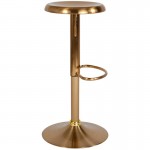 Madrid Series Adjustable Height Retro Barstool in Gold Finish