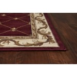 Corinthian Red Fleur-De-Lis 9'10" x 13'2" Rug