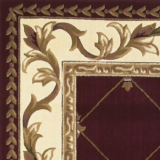 Corinthian Red Fleur-De-Lis 9'10" x 13'2" Rug