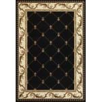 Corinthian Black Fleur-De-Lis 20" x 31" Rug