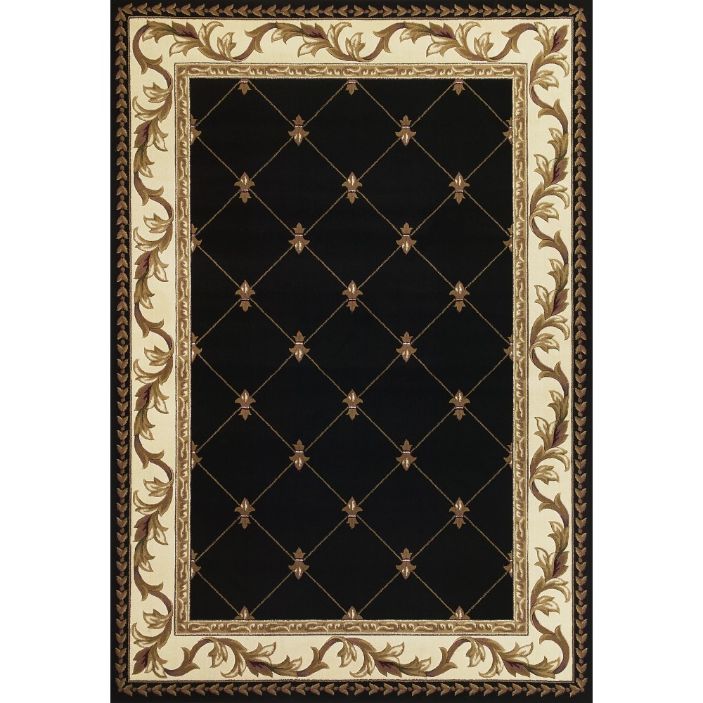 Corinthian Black Fleur-De-Lis 20" x 31" Rug