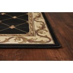 Corinthian Black Fleur-De-Lis 20" x 31" Rug