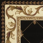 Corinthian Black Fleur-De-Lis 2'2" x 7'11" Runner Rug