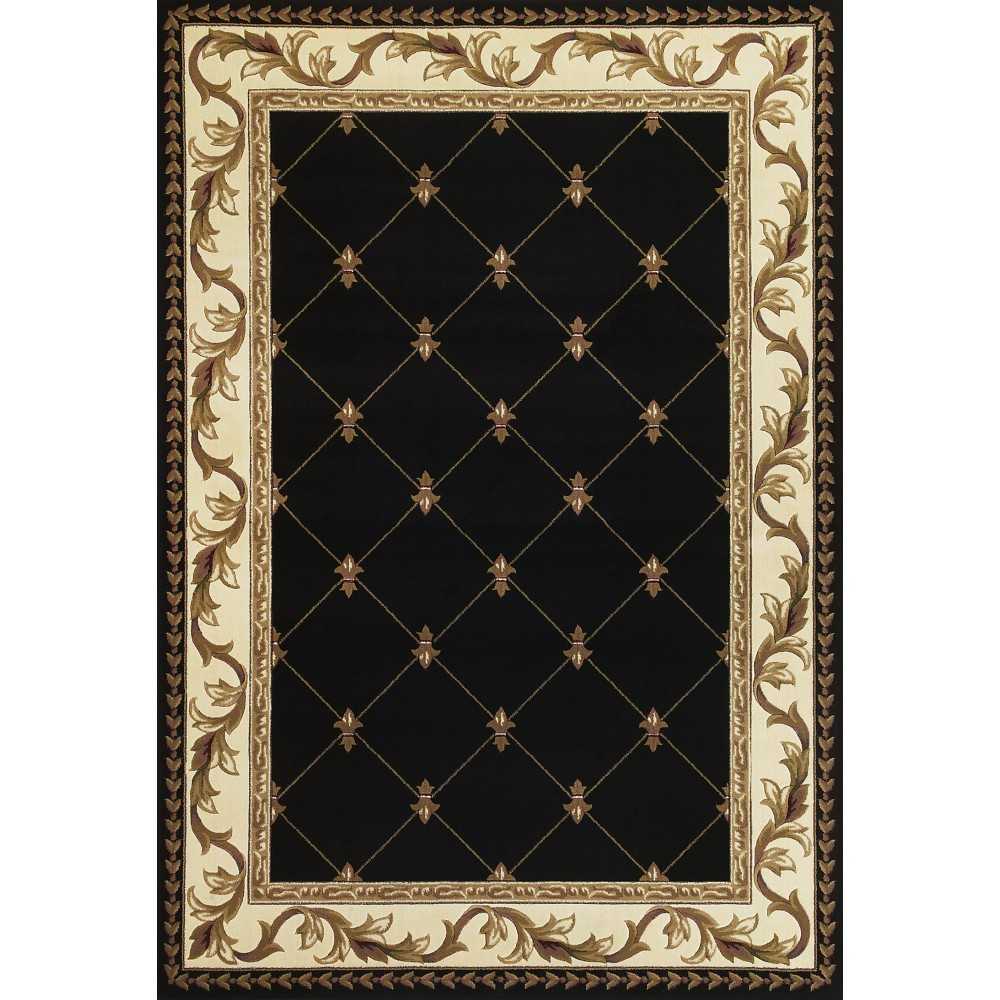 Corinthian Black Fleur-De-Lis 9'10" x 13'2" Rug