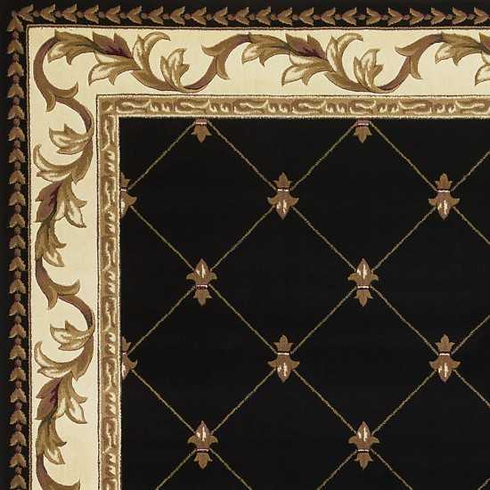 Corinthian Black Fleur-De-Lis 9'10" x 13'2" Rug