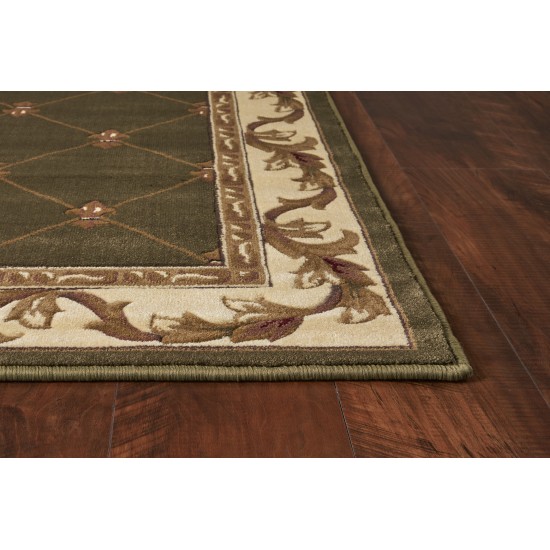 Corinthian Green Fleur-De-Lis 20" x 31" Rug