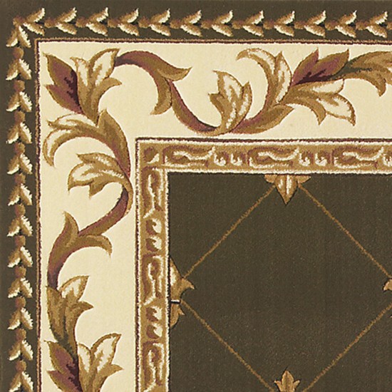 Corinthian Green Fleur-De-Lis 7'7" x 10'10" Rug