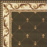 Corinthian Green Fleur-De-Lis 7'7" Round Rug