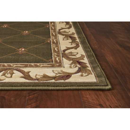 Corinthian Green Fleur-De-Lis 9'10" x 13'2" Rug