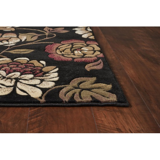 Corinthian Black Bella 2'2" x 7'11" Runner Rug