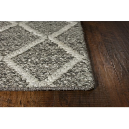 Cortico Dark Grey Diamonds 3'3" x 5'3" Rug