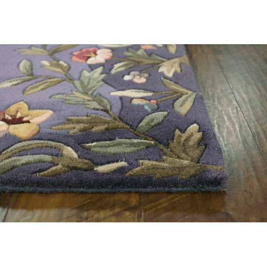 Emerald Lavender Garden 2'6" x 8' Runner Rug