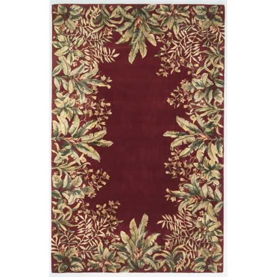 Emerald Ruby Tropical Border 2' x 3' Rug