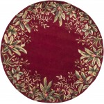 Emerald Ruby Tropical Border 7'6" Round Rug