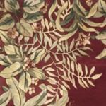 Emerald Ruby Tropical Border 7'6" Round Rug