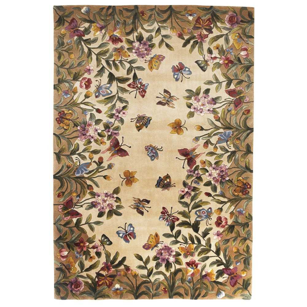 Emerald Antique Beige Butterfly Garden 2'6" x 4'6" Rug