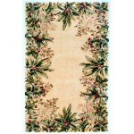 Emerald Ivory Tropical Border 2'6" x 4'6" Rug