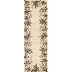 Emerald Ivory Tropical Border 2'6" x 8' Runner Rug