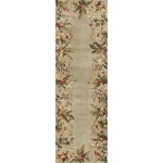 Emerald Sage Tropical Border 2'6" x 8' Runner Rug