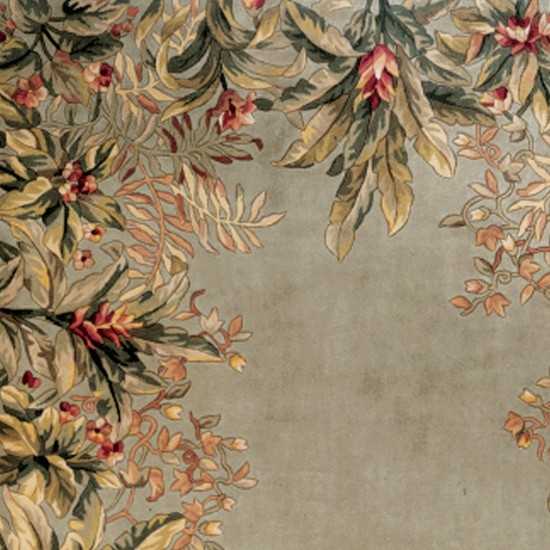 Emerald Sage Tropical Border 2' x 3' Rug