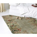 Emerald Sage Tropical Border 5'3" x 8'3" Rug