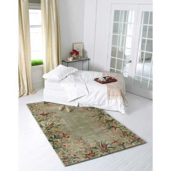 Emerald Sage Tropical Border 9'3" x 13'3" Rug
