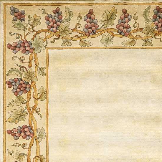 Emerald Ivory Grapes Border 2'6" x 4'6" Rug