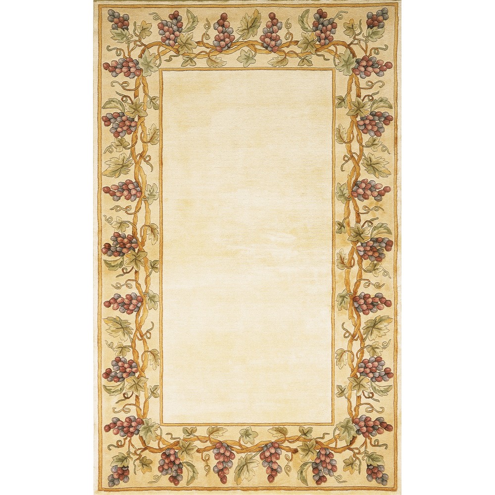 Emerald Ivory Grapes Border 2' x 3' Rug Emerald Ivory Grapes Border 2' x 3' Rug