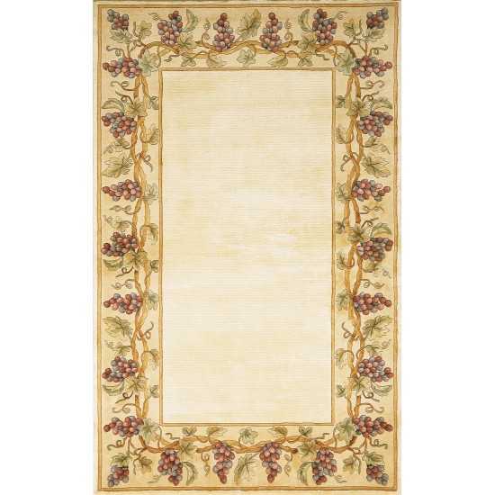 Emerald Ivory Grapes Border 3'6" x 5'6" Rug