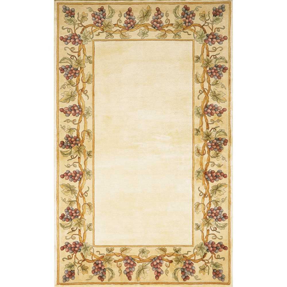 Emerald Ivory Grapes Border 3'6" x 5'6" Rug