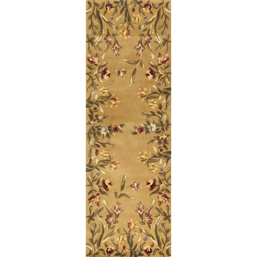 Emerald Gold Tulip Garden 2'6" x 8' Runner Rug