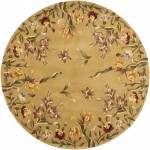 Emerald Gold Tulip Garden 5'6" Round Rug