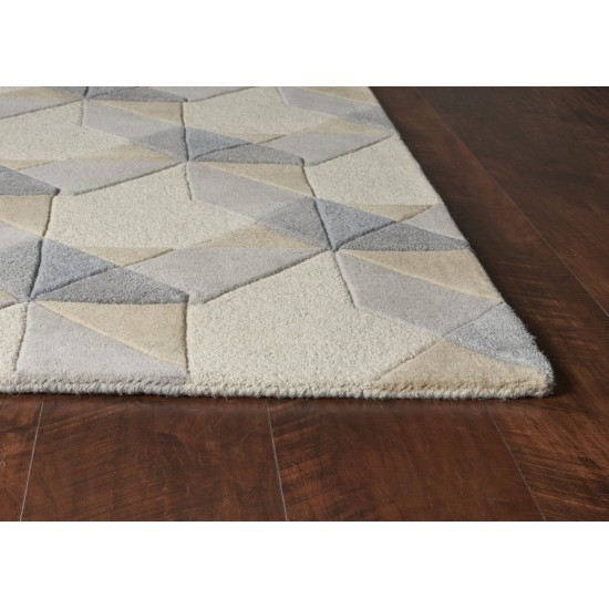 Eternity Ivory/Grey Elements 2'3" x 7'6" Runner Rug