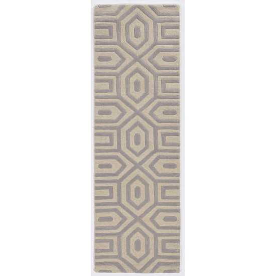 Eternity Grey Escape 2'3" x 7'6" Runner Rug