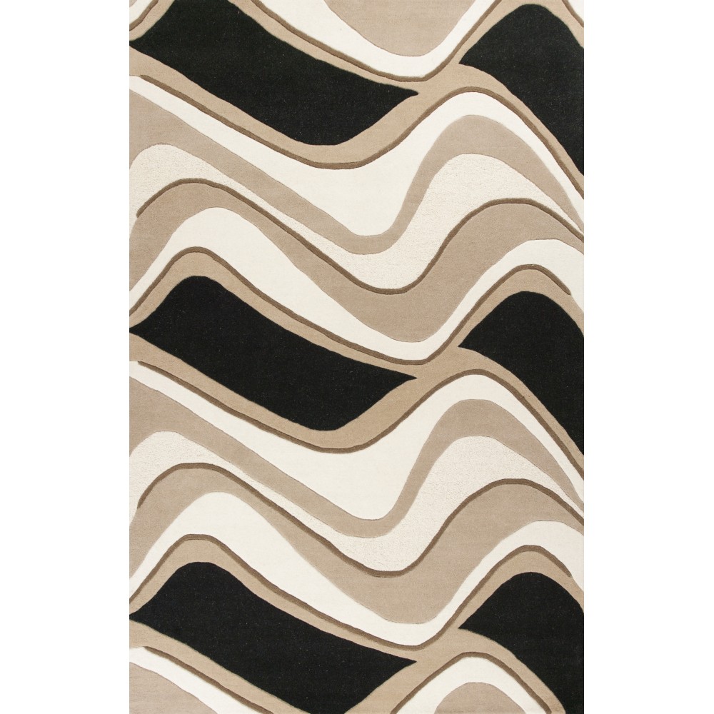 Eternity Black/Beige Waves 3'3" x 5'3" Rug