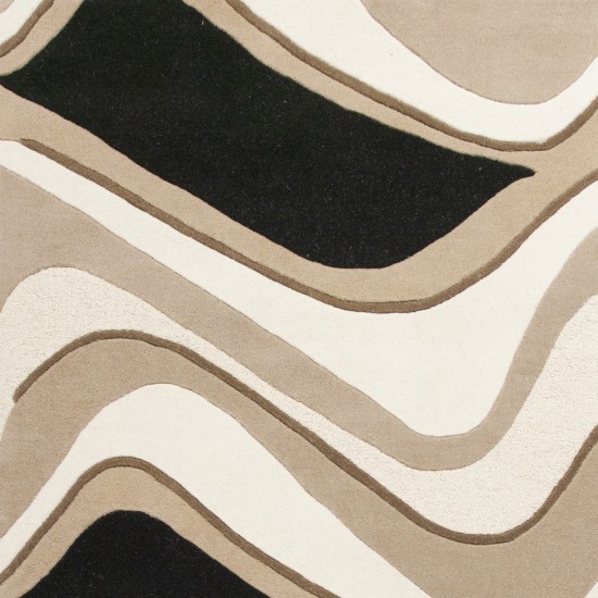 Eternity Black/Beige Waves 3'3" x 5'3" Rug