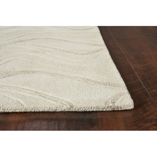 Eternity Ivory Waves 2'3" x 7'6" Runner Rug