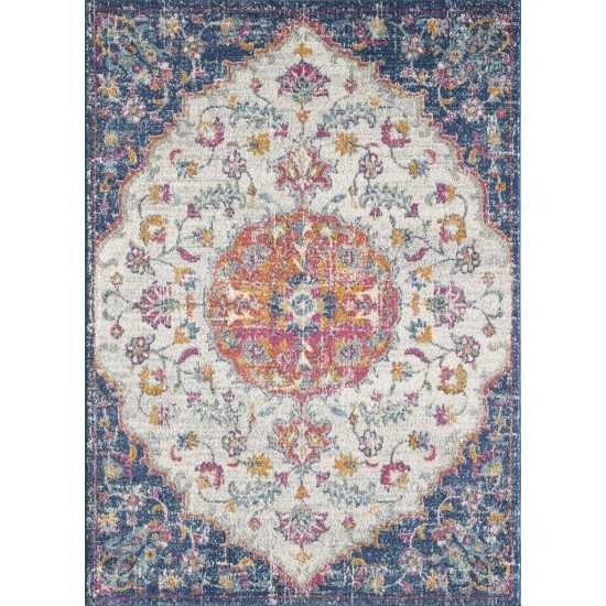 Evolution Ivory/Navy Farrah 7'10" x 10'2" Rug