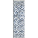 Evolution Ivory/Blue Calypso 2' x 7' Runner Rug