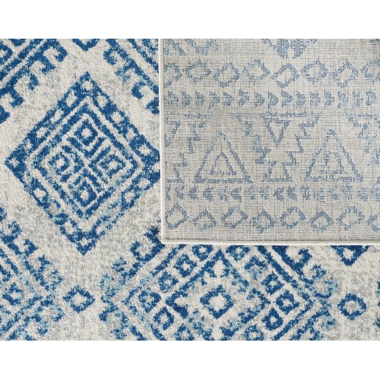Evolution Ivory/Blue Calypso 2' x 7' Runner Rug