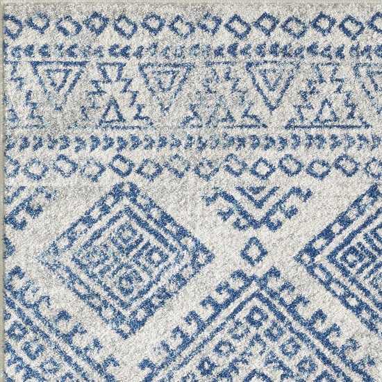 Evolution Ivory/Blue Calypso 2' x 7' Runner Rug