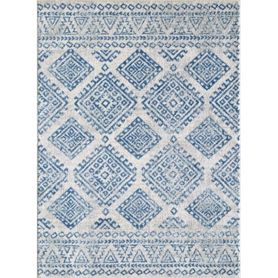 Evolution Ivory/Blue Calypso 5'3" x 7'3" Rug