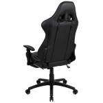 X30 Gaming Chair Racing Office Ergonomic Computer Chair with Reclining Back and Slide-Out Footrest in Gray LeatherSoft