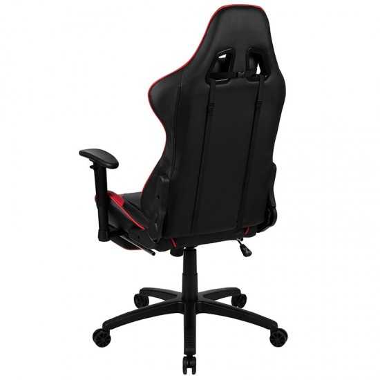 X30 Gaming Chair Racing Office Ergonomic Computer Chair with Fully Reclining Back and Slide-Out Footrest in Red LeatherSoft