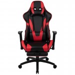 X30 Gaming Chair Racing Office Ergonomic Computer Chair with Fully Reclining Back and Slide-Out Footrest in Red LeatherSoft