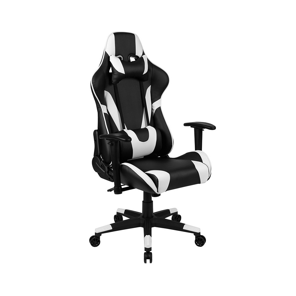 X20 Gaming Chair Racing Office Ergonomic Computer PC Adjustable Swivel Chair with Fully Reclining Back in Black LeatherSoft