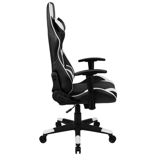 X20 Gaming Chair Racing Office Ergonomic Computer PC Adjustable Swivel Chair with Fully Reclining Back in Black LeatherSoft