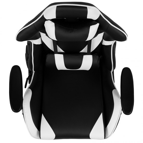 X20 Gaming Chair Racing Office Ergonomic Computer PC Adjustable Swivel Chair with Fully Reclining Back in Black LeatherSoft