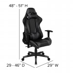 X20 Gaming Chair Racing Office Ergonomic Computer PC Adjustable Swivel Chair with Reclining Back in Gray LeatherSoft